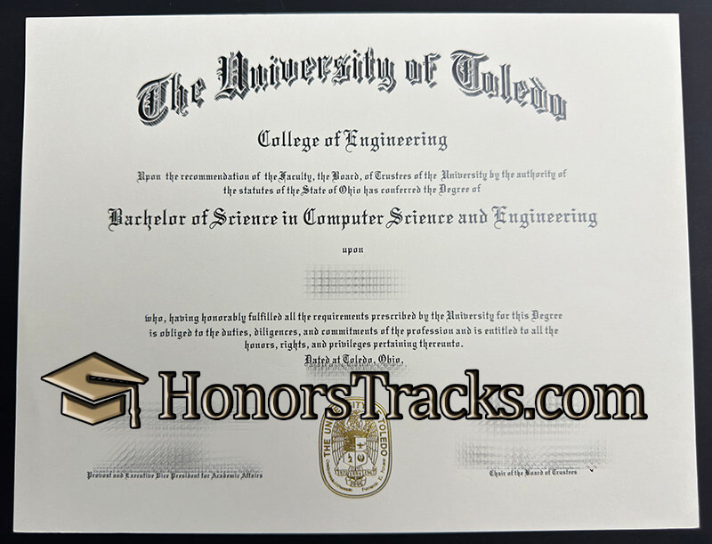 Order University of Toledo diploma