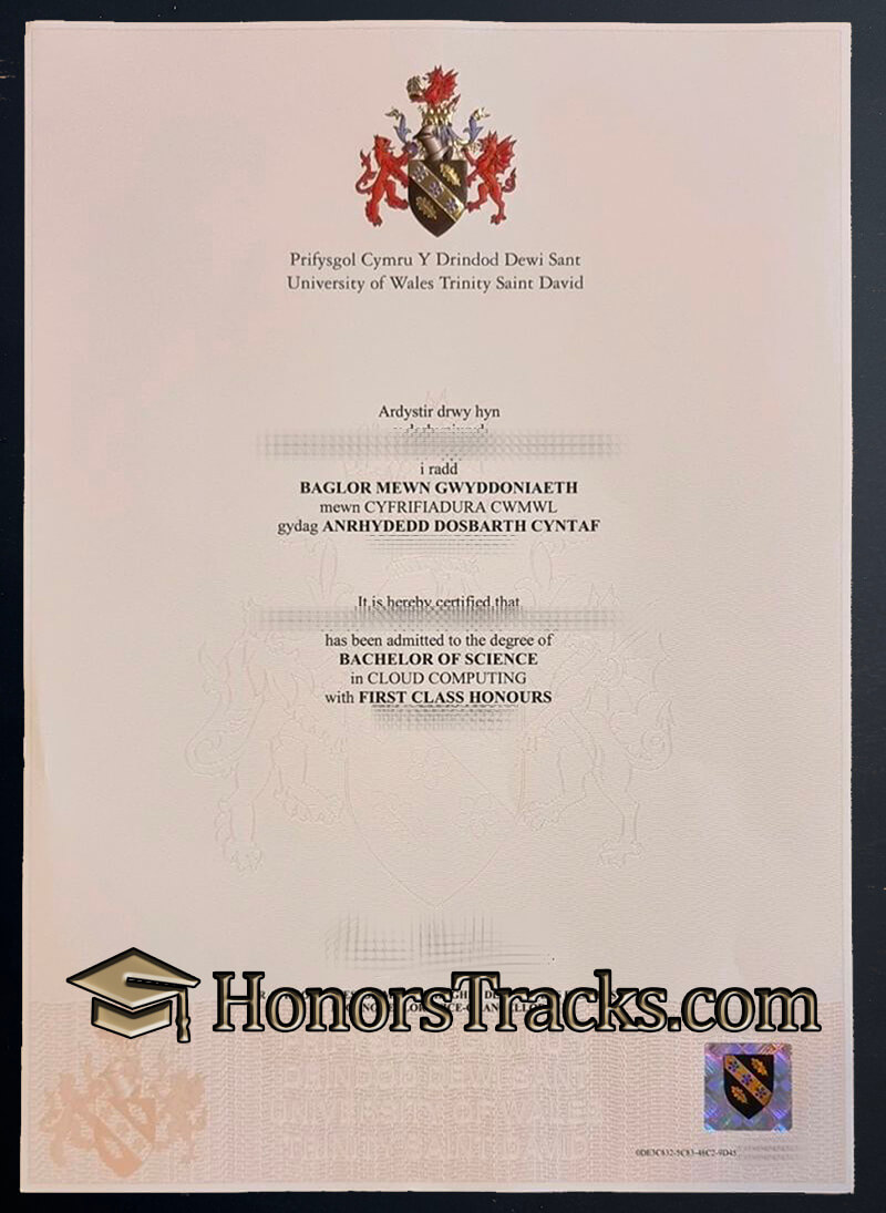 buy University of Wales Trinity Saint David diploma