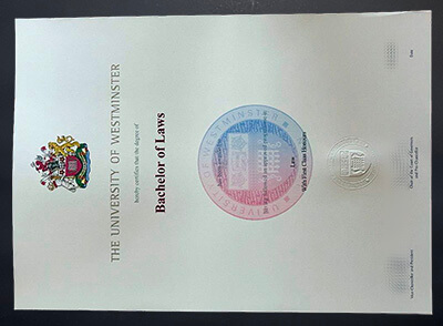 order University of Westminster degree