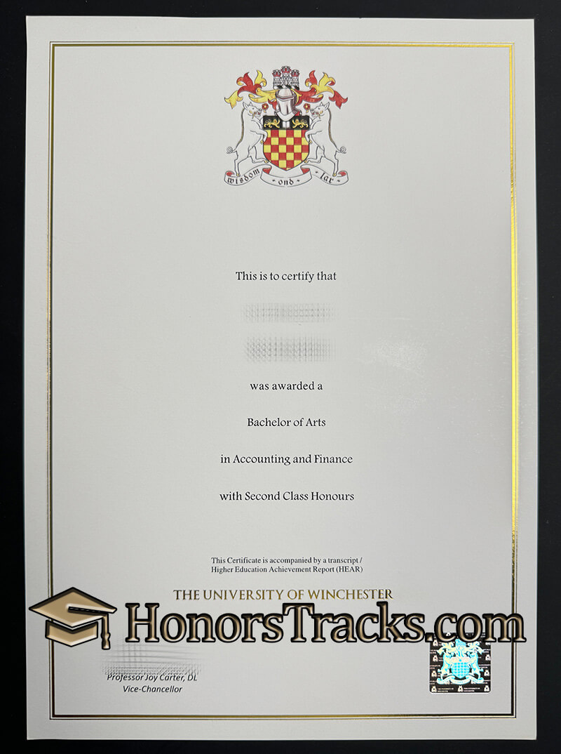 buy University of Winchester diploma