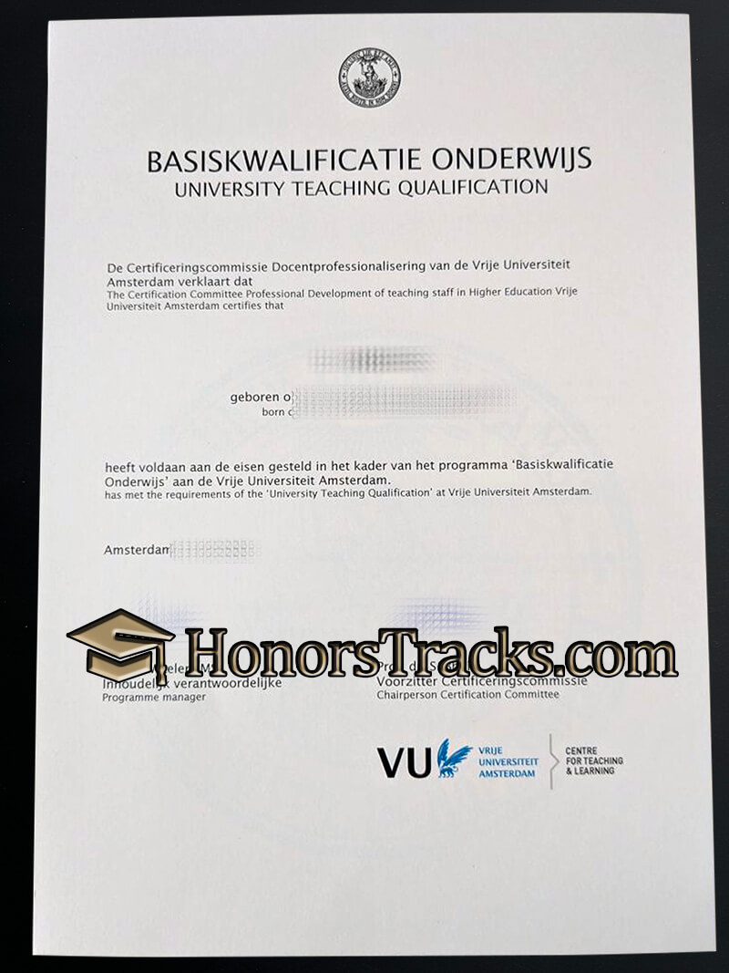 Buy Vrije Universiteit Amsterdam diploma