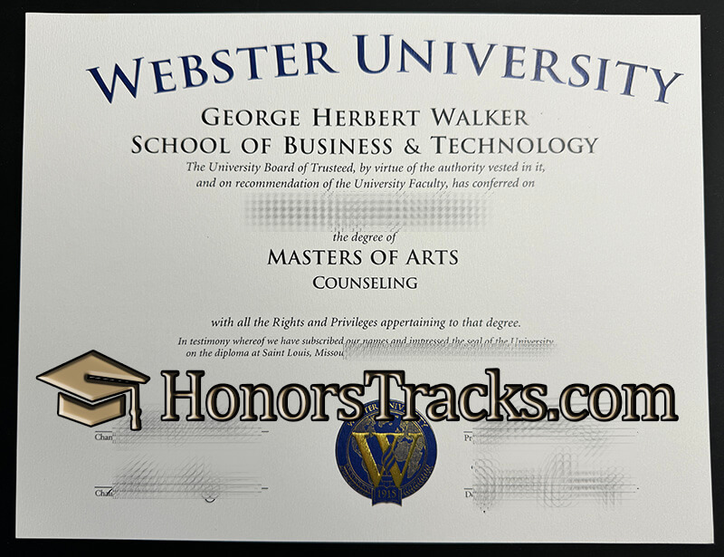 Buy Webster University diploma