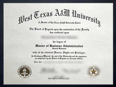 West Texas A&M University degree
