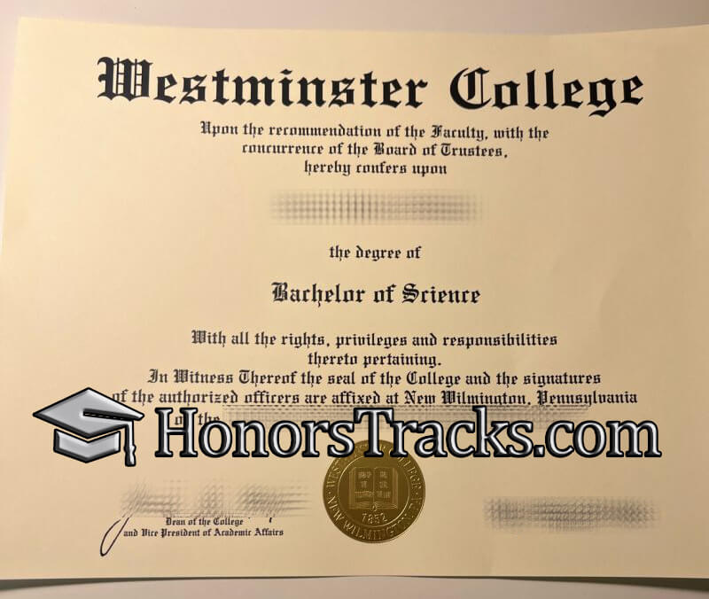 Order Westminster College diploma