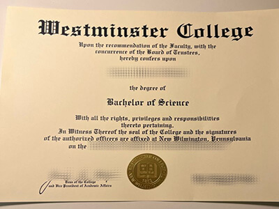 Buy Westminster College diploma