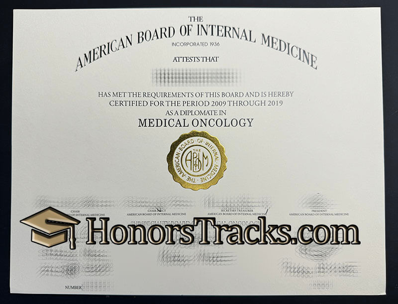 Buy American Board of Internal Medicine certificate