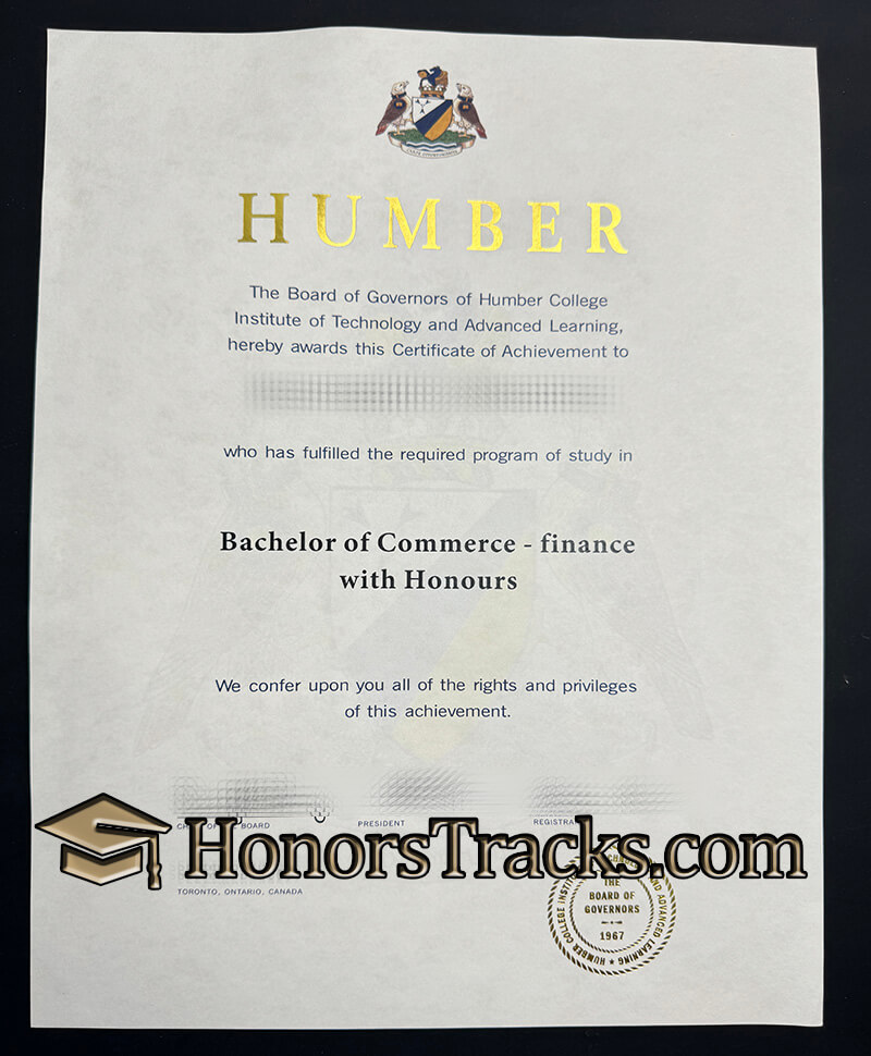 Order Humber College diploma
