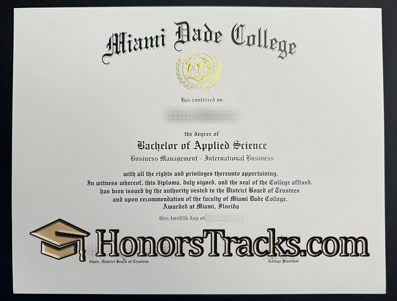 buy Miami Dade College diploma
