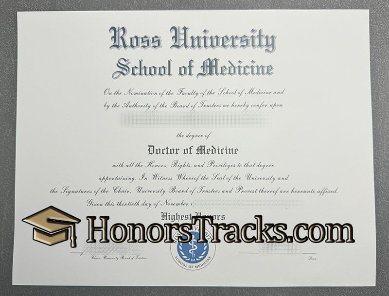 Order Ross University School of Medicine diploma