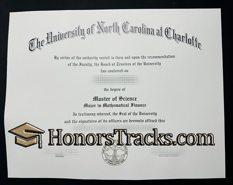 UNC Charlotte diploma replacement