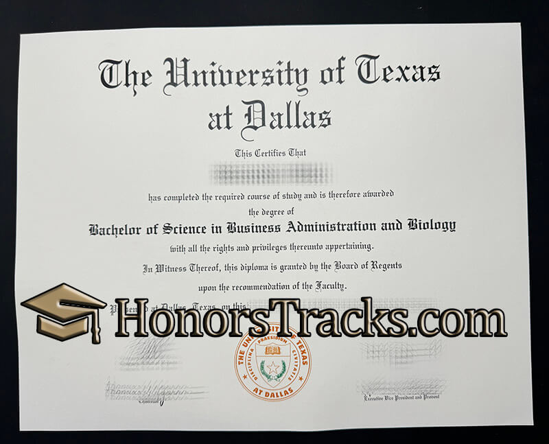 UT Dallas diploma