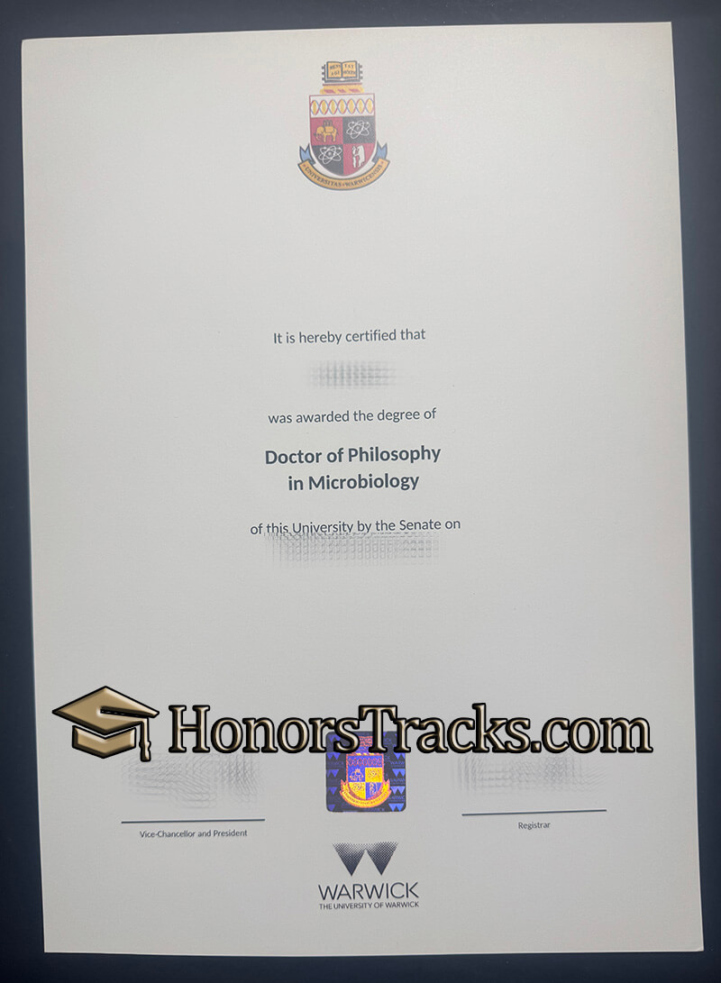 Unviersity of Warwick diploma replacement
