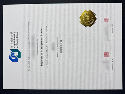 Order City University of Hong Kong certificate